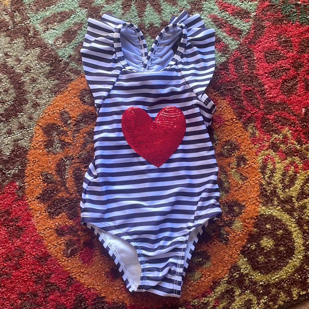 2t swim suit new red white and blue